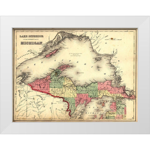 Upper Michigan White Modern Wood Framed Art Print by Sproul, Dan