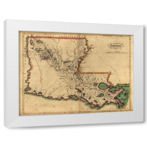 Louisiana White Modern Wood Framed Art Print by Sproul, Dan