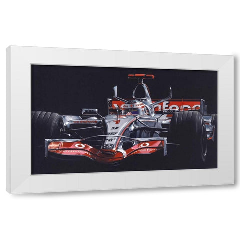 Alonso White Modern Wood Framed Art Print by Strothers, Todd