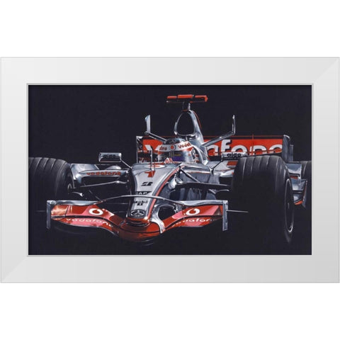 Alonso White Modern Wood Framed Art Print by Strothers, Todd