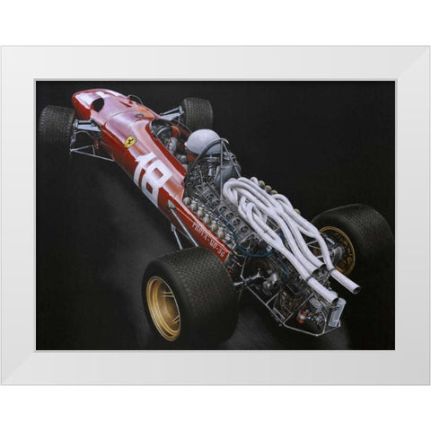 Bandini White Modern Wood Framed Art Print by Strothers, Todd