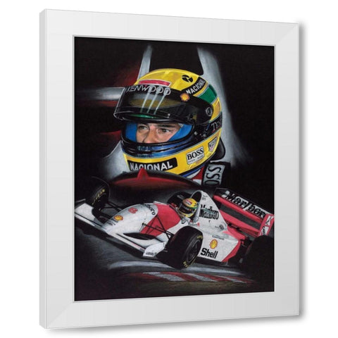 Senna White Modern Wood Framed Art Print by Strothers, Todd