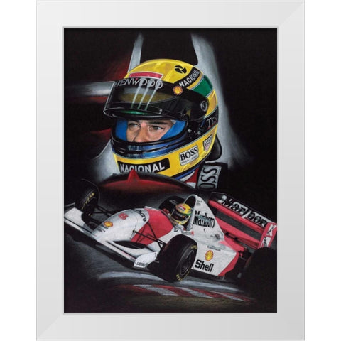 Senna White Modern Wood Framed Art Print by Strothers, Todd