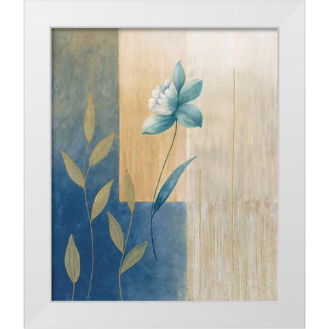 Fleurs bleues II White Modern Wood Framed Art Print by Bonnard, Etienne