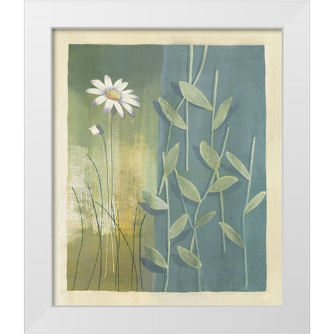 Composition avec marguerite White Modern Wood Framed Art Print by Bonnard, Etienne