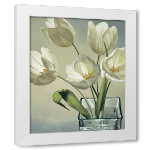 Tulipani in vaso White Modern Wood Framed Art Print by Barberini, Eva