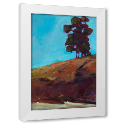 Lone Tree White Modern Wood Framed Art Print by Barbini, Eddie