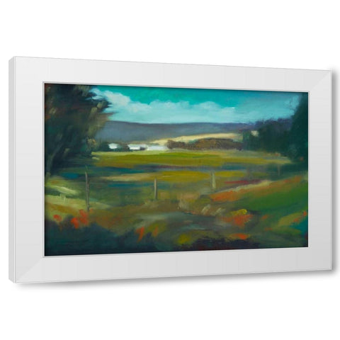 Across the Valley White Modern Wood Framed Art Print by Barbini, Eddie