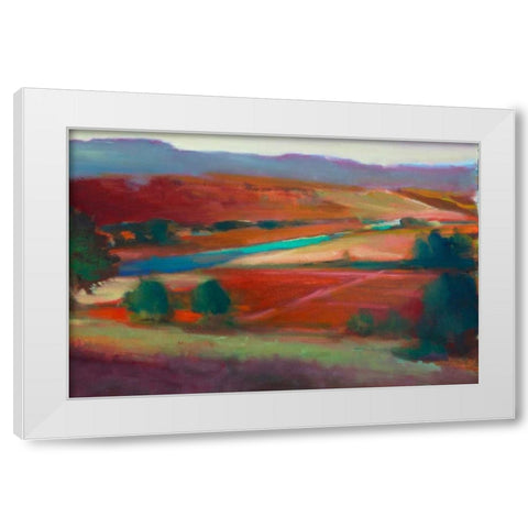Valley View I White Modern Wood Framed Art Print by Barbini, Eddie