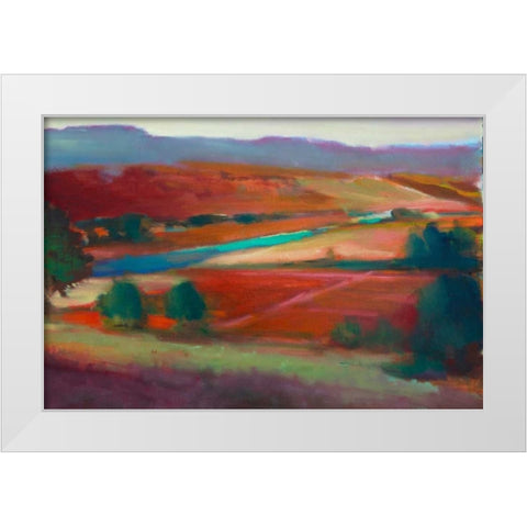 Valley View I White Modern Wood Framed Art Print by Barbini, Eddie