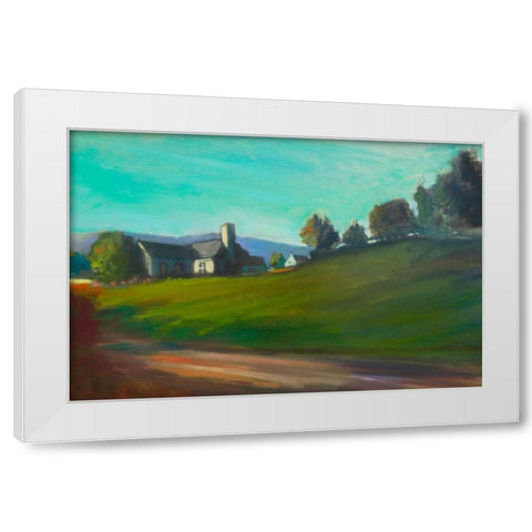Hillside Home White Modern Wood Framed Art Print by Barbini, Eddie