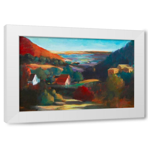 Valley View II White Modern Wood Framed Art Print by Barbini, Eddie