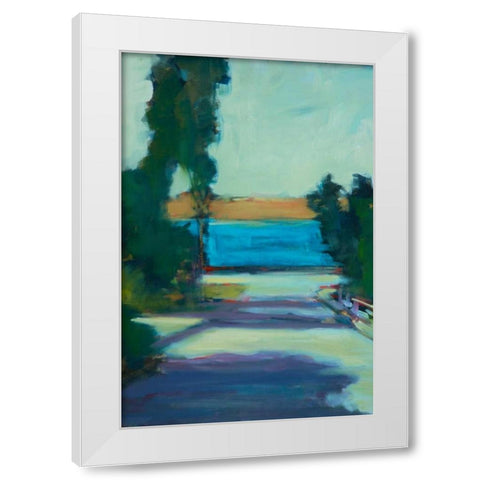Afternoon Shadows White Modern Wood Framed Art Print by Barbini, Eddie