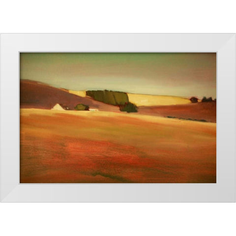 Over the Hill I White Modern Wood Framed Art Print by Barbini, Eddie