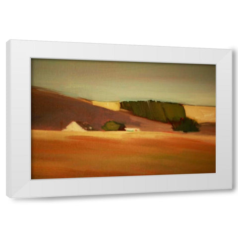 Over the Hill II White Modern Wood Framed Art Print by Barbini, Eddie
