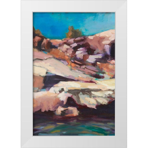 Rugged Shore White Modern Wood Framed Art Print by Barbini, Eddie