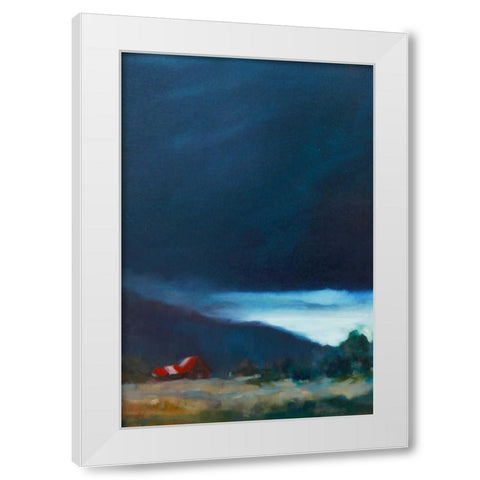 Red Barn White Modern Wood Framed Art Print by Barbini, Eddie