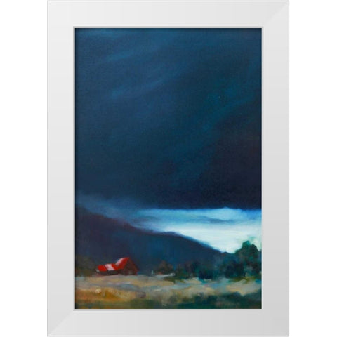 Red Barn White Modern Wood Framed Art Print by Barbini, Eddie