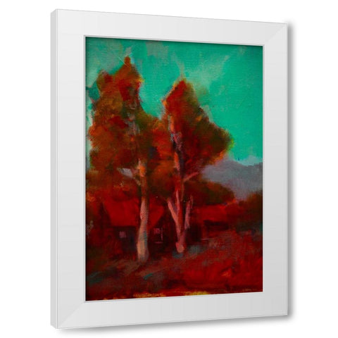 Partners White Modern Wood Framed Art Print by Barbini, Eddie