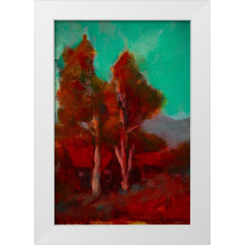 Partners White Modern Wood Framed Art Print by Barbini, Eddie