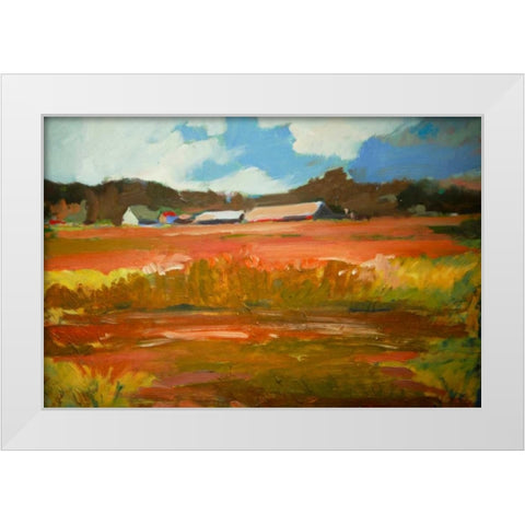 In the Fields White Modern Wood Framed Art Print by Barbini, Eddie