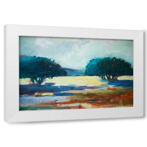 The Opening White Modern Wood Framed Art Print by Barbini, Eddie