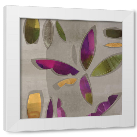 Dance I White Modern Wood Framed Art Print by Baker, Elena