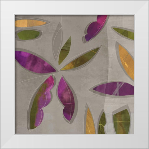 Dance II White Modern Wood Framed Art Print by Baker, Elena