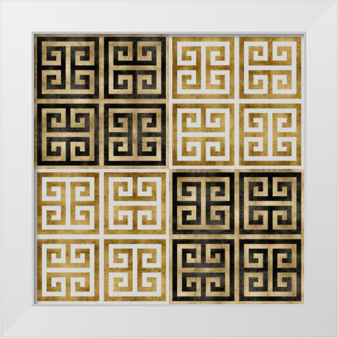 Greek Key I White Modern Wood Framed Art Print by Roberts, Ellie