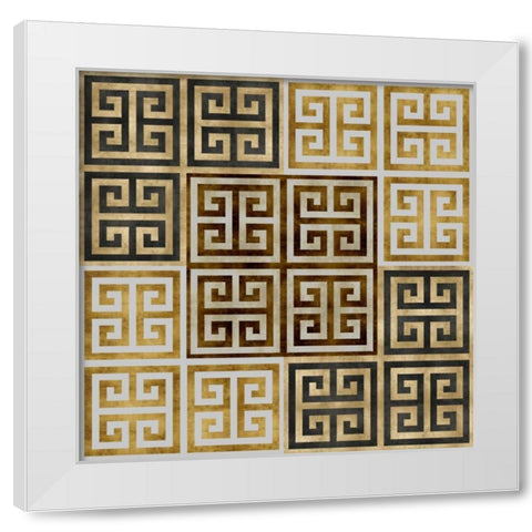 Greek Key II White Modern Wood Framed Art Print by Roberts, Ellie