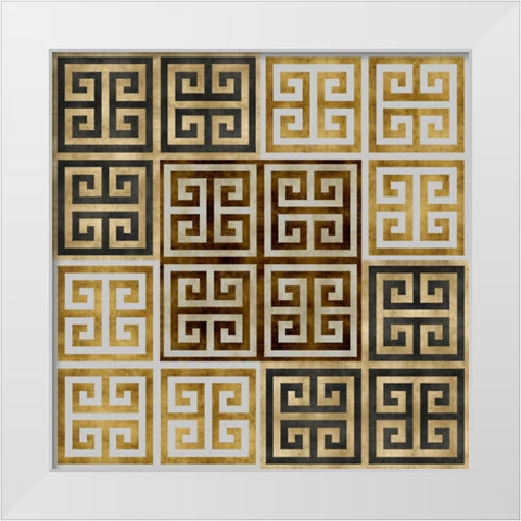 Greek Key II White Modern Wood Framed Art Print by Roberts, Ellie