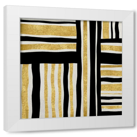 Gilded Groove I White Modern Wood Framed Art Print by Roberts, Ellie