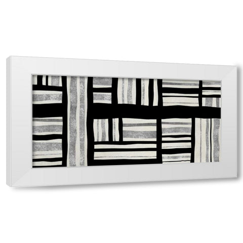Intersect - Silver White Modern Wood Framed Art Print by Roberts, Ellie