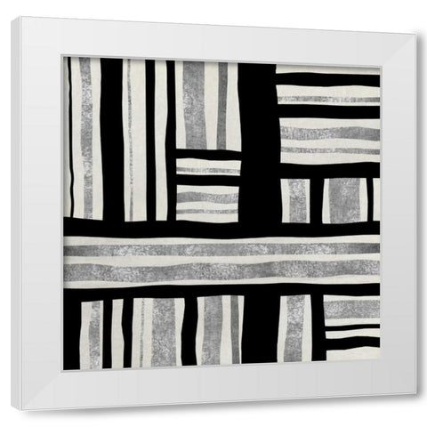Silver Groove II White Modern Wood Framed Art Print by Roberts, Ellie