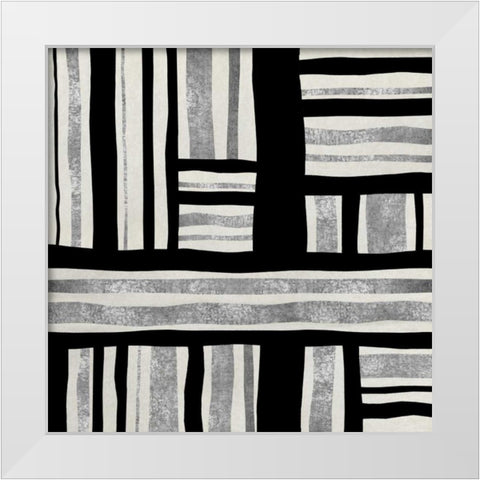 Silver Groove II White Modern Wood Framed Art Print by Roberts, Ellie