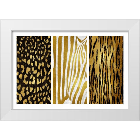 Wild Trio II White Modern Wood Framed Art Print by Roberts, Ellie