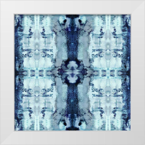 Patterns in Blue White Modern Wood Framed Art Print by Roberts, Ellie