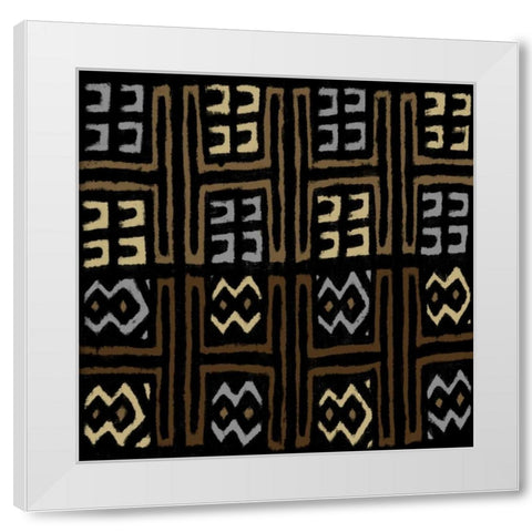 Mudcloth IV White Modern Wood Framed Art Print by Roberts, Ellie