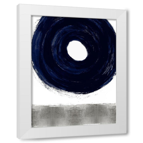 Glide Blue I White Modern Wood Framed Art Print by Roberts, Ellie