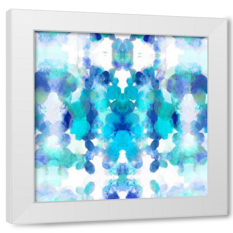 Focal Point Blue White Modern Wood Framed Art Print by Blake, Madeline