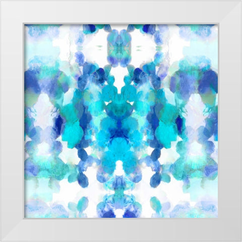 Focal Point Blue White Modern Wood Framed Art Print by Blake, Madeline