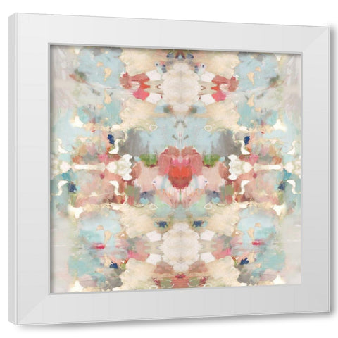 Resonate Pink and Blue White Modern Wood Framed Art Print by Blake, Madeline