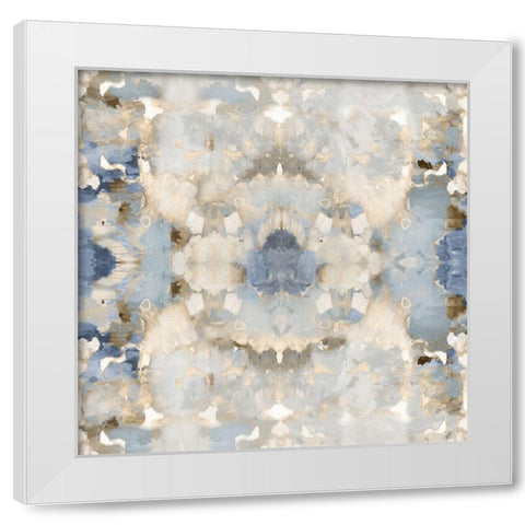 Harmony Blue and Brown III White Modern Wood Framed Art Print by Blake, Madeline