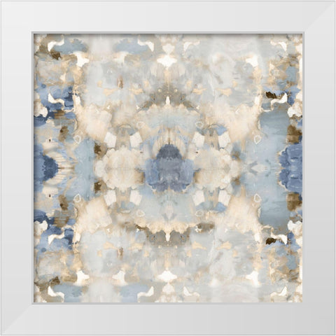 Harmony Blue and Brown III White Modern Wood Framed Art Print by Blake, Madeline