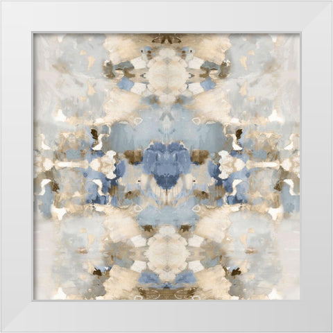 Harmony Blue and Brown IV White Modern Wood Framed Art Print by Blake, Madeline