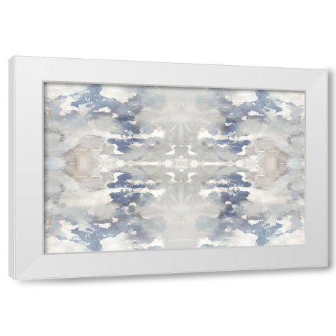 Harmony Blue I White Modern Wood Framed Art Print by Blake, Madeline