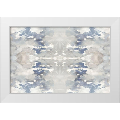 Harmony Blue I White Modern Wood Framed Art Print by Blake, Madeline
