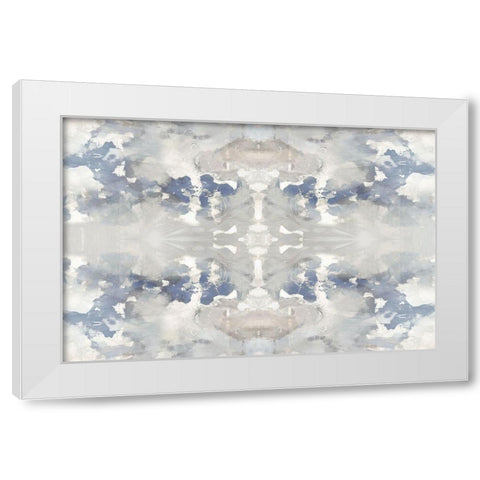Harmony Blue II White Modern Wood Framed Art Print by Blake, Madeline