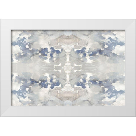 Harmony Blue II White Modern Wood Framed Art Print by Blake, Madeline