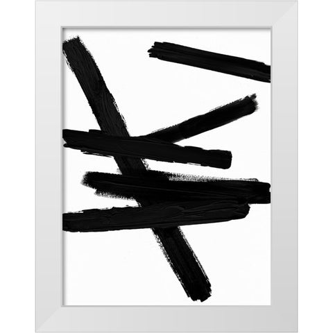 Crossroads Black and White II White Modern Wood Framed Art Print by Roberts, Ellie